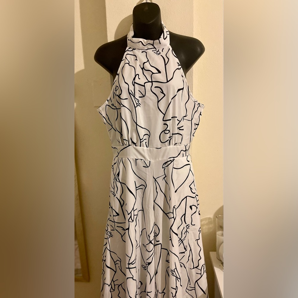 Halter Neck Jumpsuit Sleeveless Wide Leg Cocktail Pantsuit Jumpsuit Romper NWOT